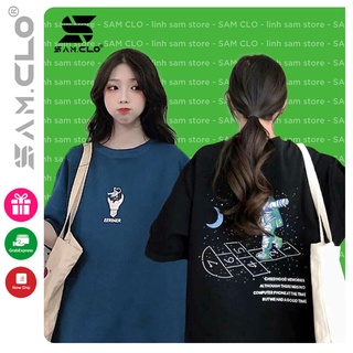 Áo thun nữ SAM CLO tay lỡ freesize phông form rộng dáng Unisex mặc cặp, nhóm, lớp in hình PHI HÀNH GIA