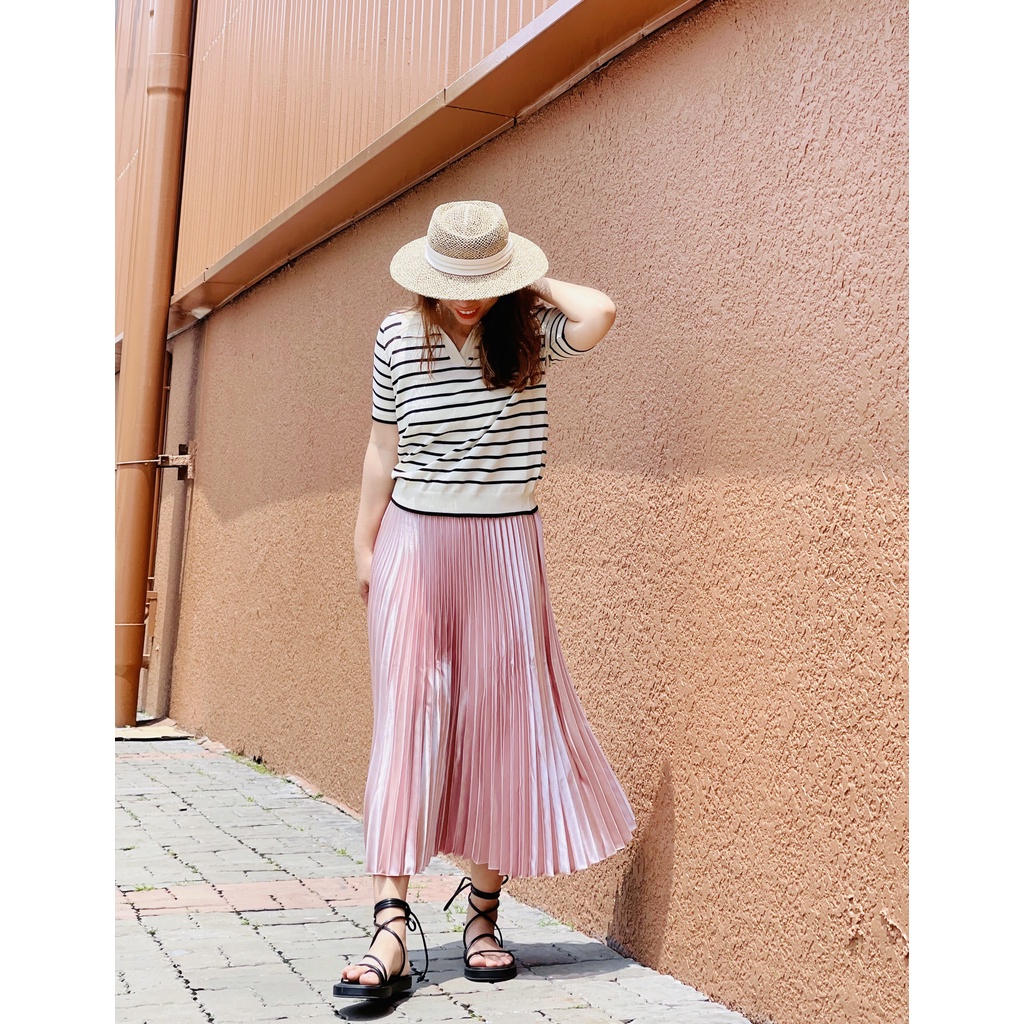 (HÀNG SẴN - HÌNH THẬT) Chân váy xếp ly satin ánh kim - Chân váy xếp ly dáng chữ A cao cấp NHIỀU MÀU LỰA CHỌN