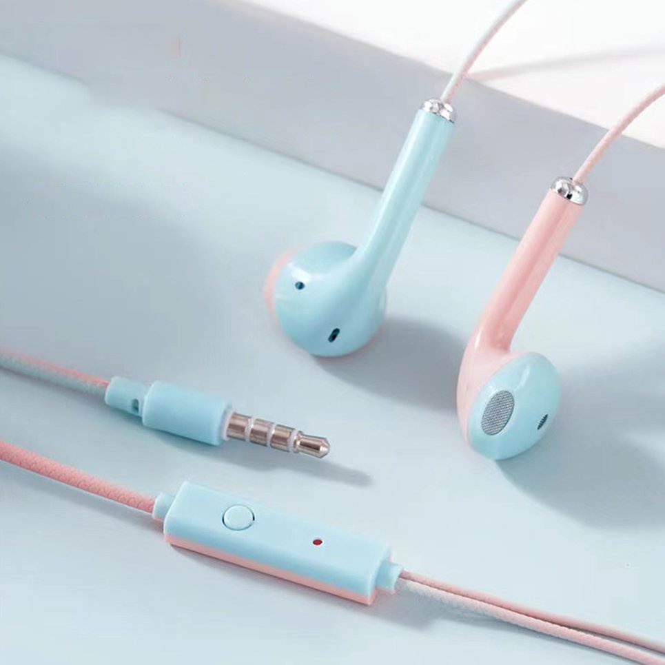 Headphones In-ear Wire Control With Built-in Microphone Mobile Game Headset