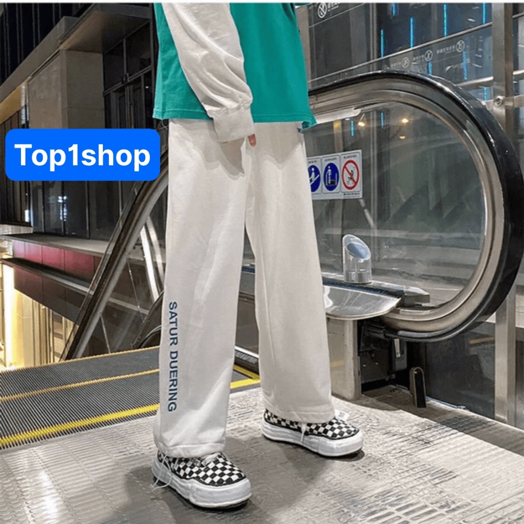 Quần ống rộng SATUR Chất nỉ bông cao cấp có dây rút gấu quần mặc được 2 kiểu suông và jogger đủ size form rộng