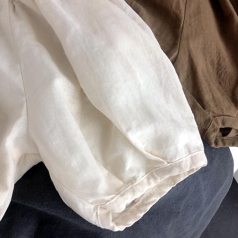 Quần Short Cotton Lanh Mùa Hè Cho Bé Trai Bé Gái