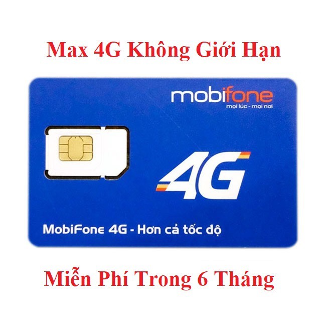 Sim 4G Mobifone Không Giới Hạn Dung Lượng (Miễn Phí 6 Tháng Không Nạp Tiền)