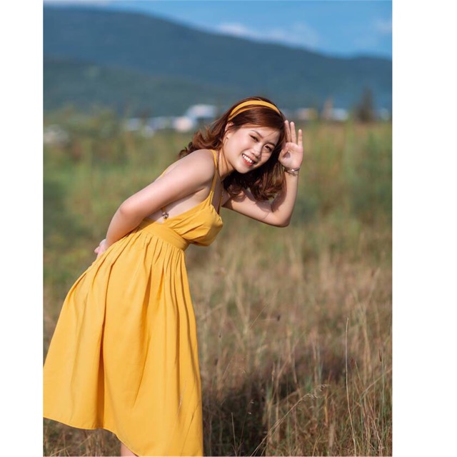 Đầm Maxi Dài Hở Lưng Đan Chéo Sang Chảnh/ Không turban | BigBuy360 - bigbuy360.vn