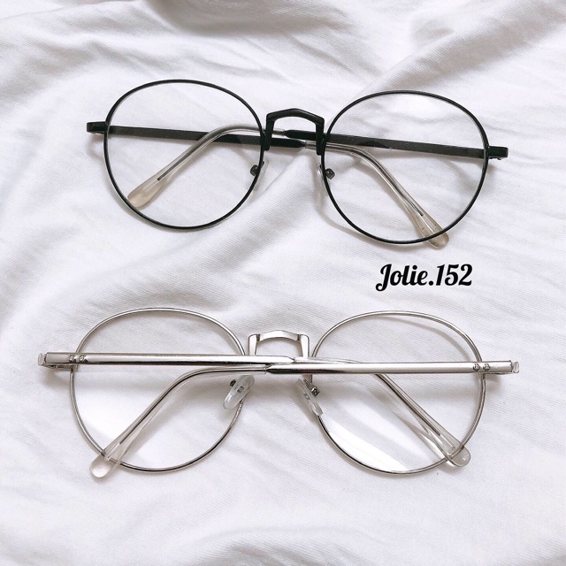 [Rẻ Vô Địch] Gọng kính nam nữ Jolie Eyewear mắt cận tròn kim loại cao cấp màu bạc mã 3019.Tròng 0 độ kèm sẵn | BigBuy360 - bigbuy360.vn