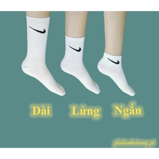 Tất NIKE cổ ngắn,cổ lửng,cổ cao màu đen trắng.