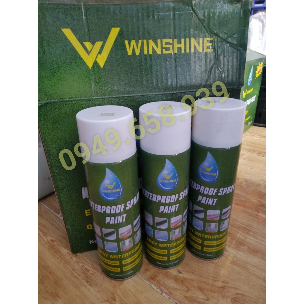 Bình xịt sơn chống thấm dột,chống nước,chống dột mái nhà,tường,ống nước cao cấp Nhật Bản 700ml