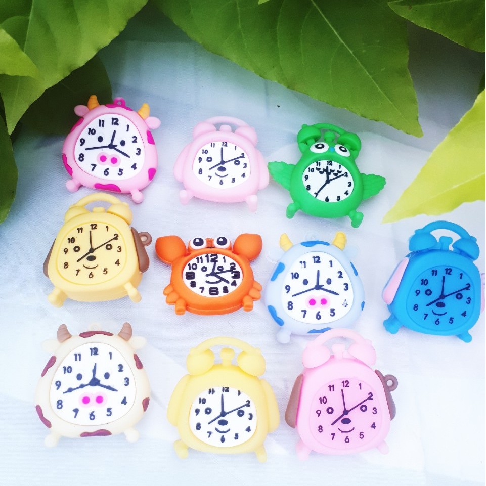 STICKER JIBBITZ gắn dép crocs, dép trẻ em 4D mẫu đồng hồ cute loại TO/ BIG/ LỚN