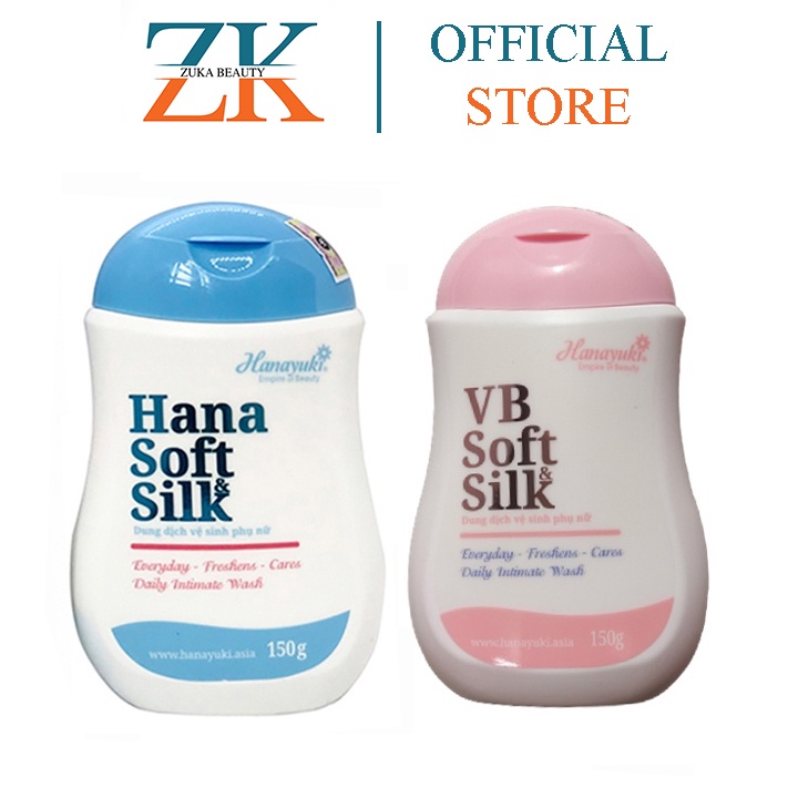 Dung dịch vệ sinh Hanayuki Hana Soft Silk 150ml, Hana soft silk hanayuki Zuka Beauty giúp cân bằng độ ph ngăn mùi