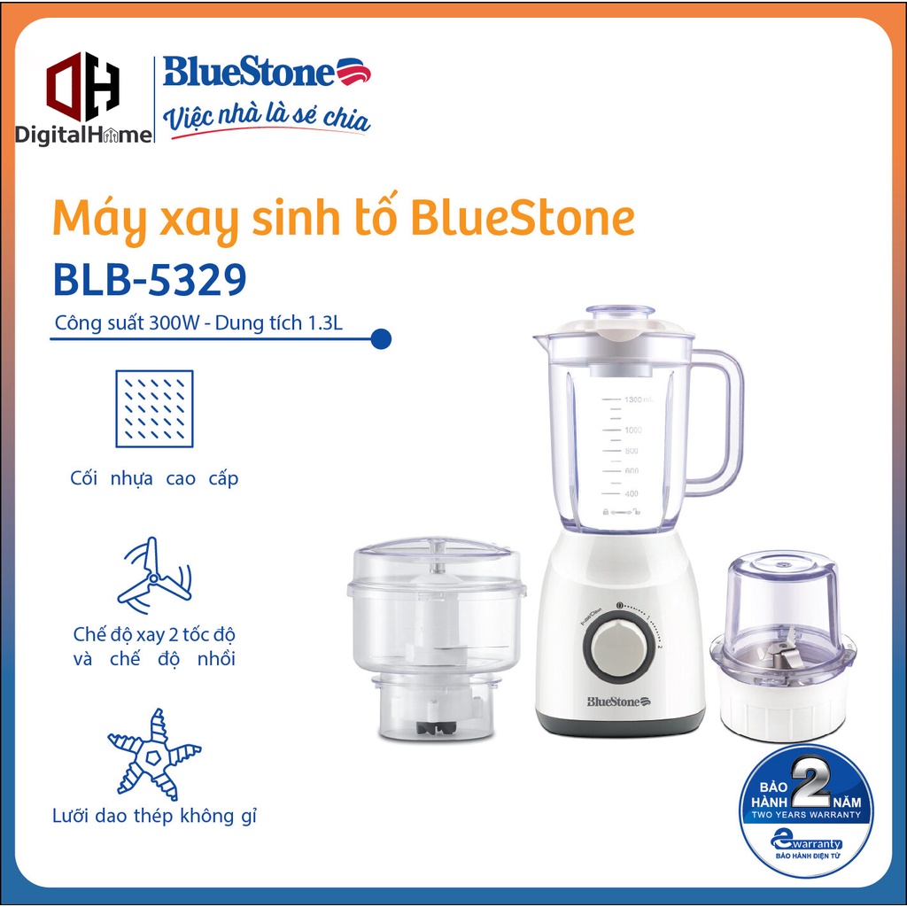 Máy Xay Sinh Tố BlueStone BLB 5329, Công Suất 300W, Bảo Hành Chính Hãng 2 Năm
