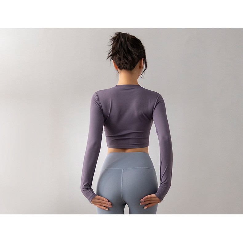 Bộ Áo Tay Dài Dài Thể Thao Tập Yoga Cho Nữ