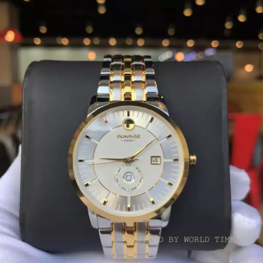 Đồng Hồ Nam Sunrise vt Kính Sapphire Chống Xước + Thẻ Bảo Hành