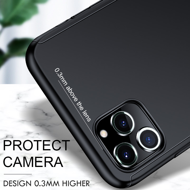 Ốp Điện Thoại Bảo Vệ 360 Độ Kèm Kính Cường Lực Cho iPhone 13 13Pro 13MIni 5 5S SE 6 6S 7 8 Plus X XR XS Max