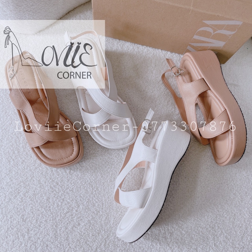 SANDAL XUỒNG LOVIIECORNER - GIÀY THỜI TRANG PHONG CÁCH NỮ TÍNH QUAI NGANG CHÉO ĐẾ BẰNG S220711