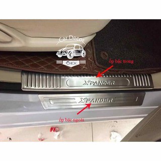 Bộ 8 ốp bậc cửa Xpander, nẹp bước chân Xpander