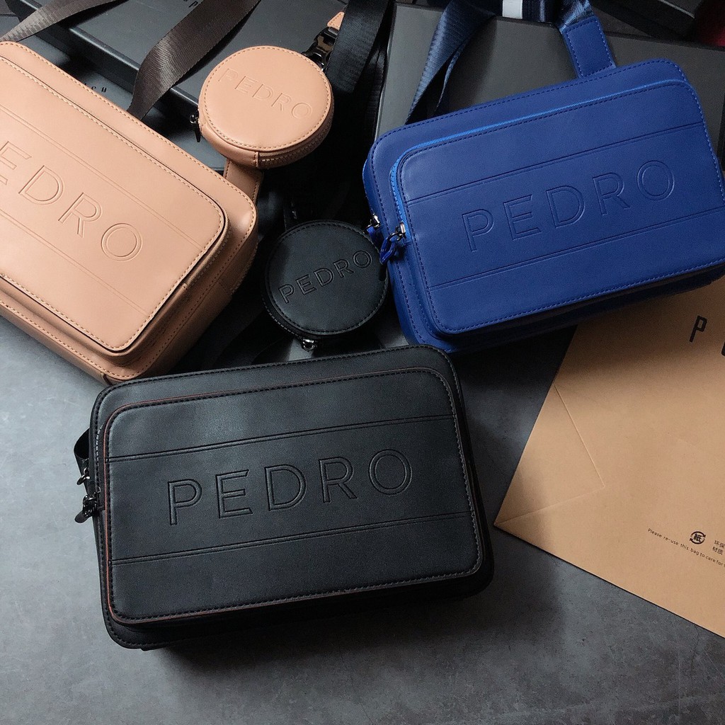 Túi nam Pedro ngang chữ to PM13