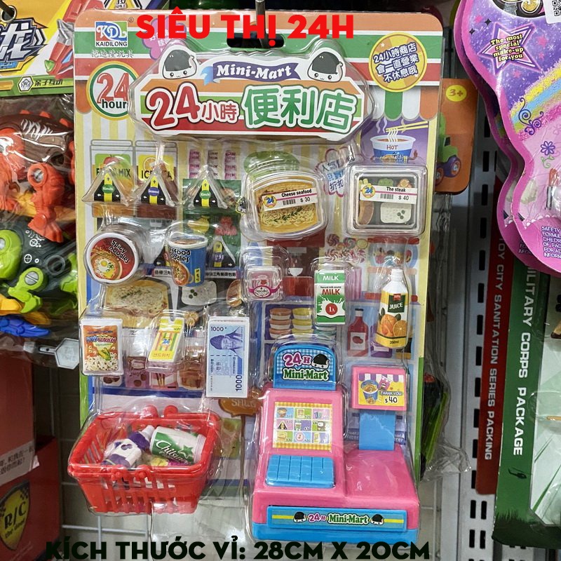 Đồ Chơi Tính Tiền Siêu Thị 24H - Đồ Chơi Máy Bán Nước, Đồ Ăn, Bánh Kem Nhà Hàng Tiệm Tạp Hoá Bán Hàng Cho Bé