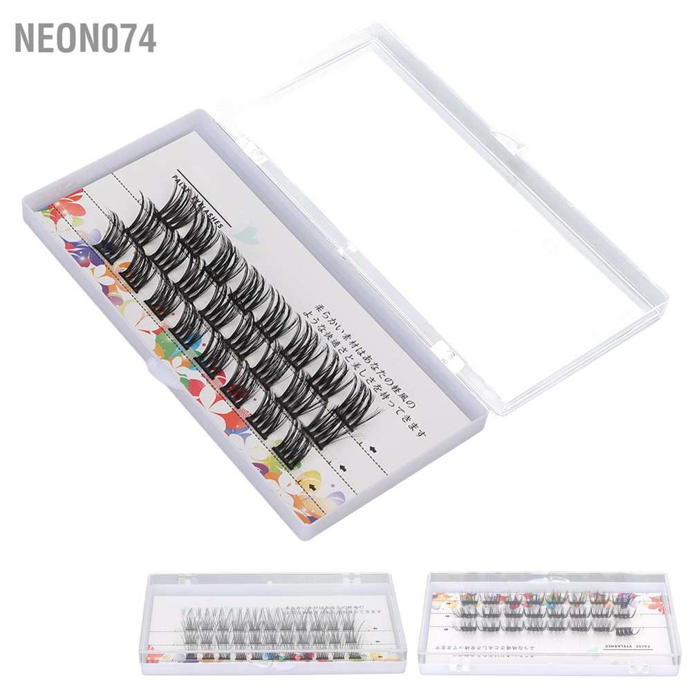 Neon074 14mm False Individual Eyelashes Curly Fluffy 3D Fake for Extension Lông mi giả