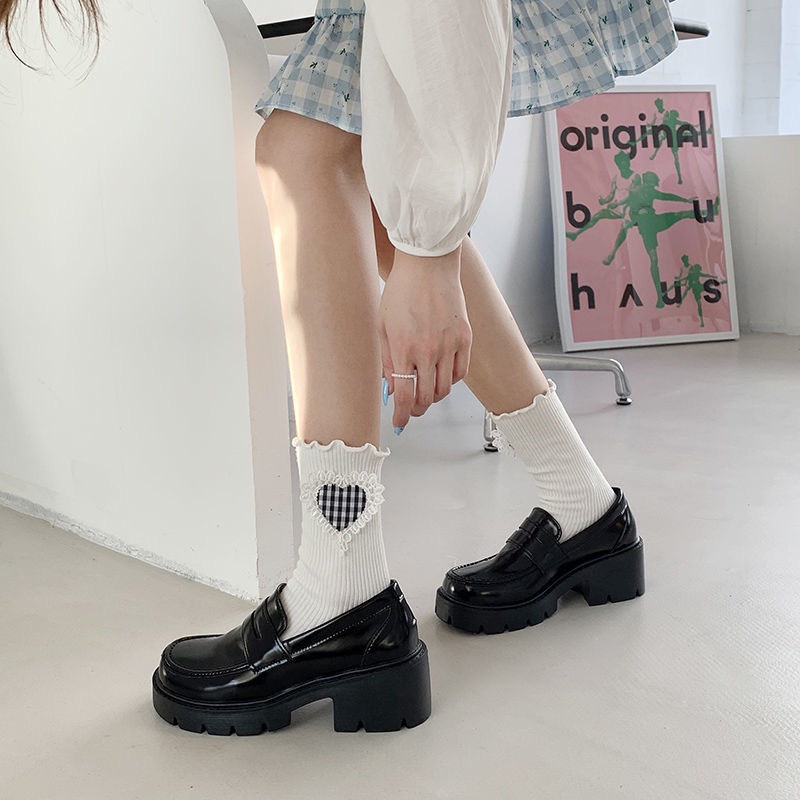 [ORDER 7-15ngày] Giày OXFORD lolita BASSIC đế dày màu trắng đen nâu phong cách Anh Quốc sang chảnh