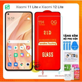 Kính cường lực xiaomi 11 lite -11 lite 5g ne - xiaomi 12 lite kính full màn hình , kính 2.5d trong suốt không full màn