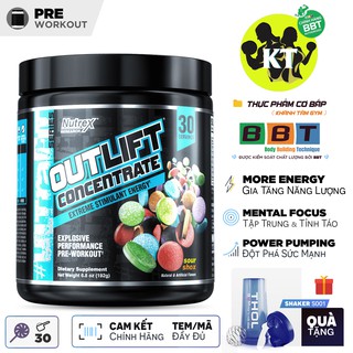 Pre-workout Hỗ trợ tập luyện Nutrex RESEARCH Outlift Concentrate Sour Shox 30 liều dùng