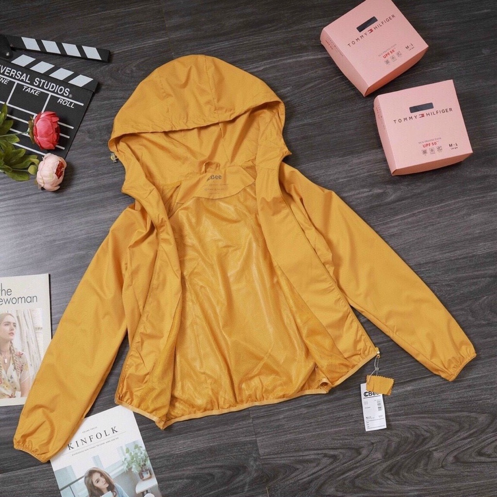 Áo khoác gió nữ 2 lớp kèm túi cuộn, áo khoác gió cao cấp hàng VNXK