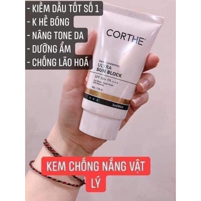 Kem Chống Nắng Corthe Bảo Vệ Da, Se Khít Lỗ Chân Lông (Dermoessential Ultra Light Sunblock)