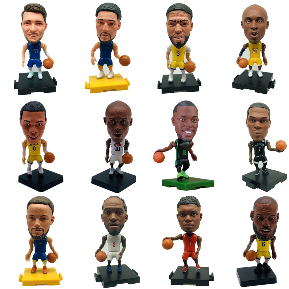 Mô Hình Cầu Thủ Bóng Rổ NBA Curry Durant Thompson Leonard Harden Doncic Wade Antetokounmpo Bryant James Westbrook Zion Anthony