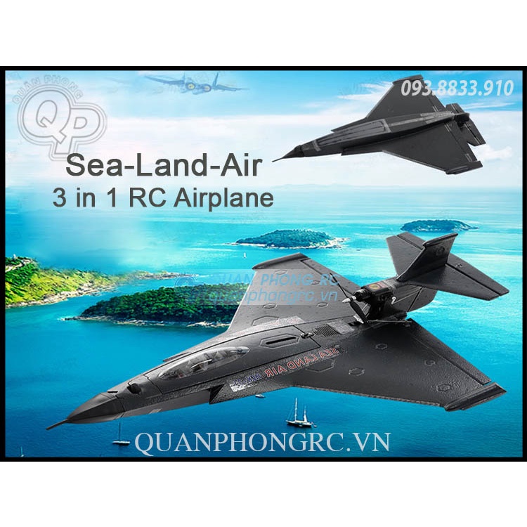 Vỏ kit Thuỷ Phi Cơ HLK-31 630mm Wingspan EPP Sea-Land-Air 3 in 1 ( Không bao gồm đồ điện )