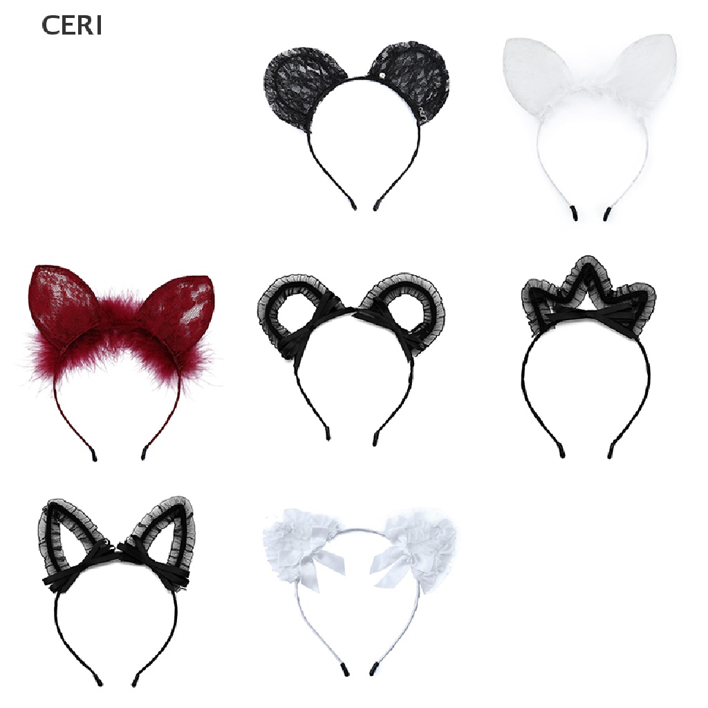 Băng Đô Tai Mèo Phối Ren Gợi Cảm