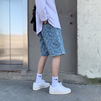 Quần Jean Họa Tiết Màu Xanh Trend 2021 - Cam Kết Hàng Y Hình