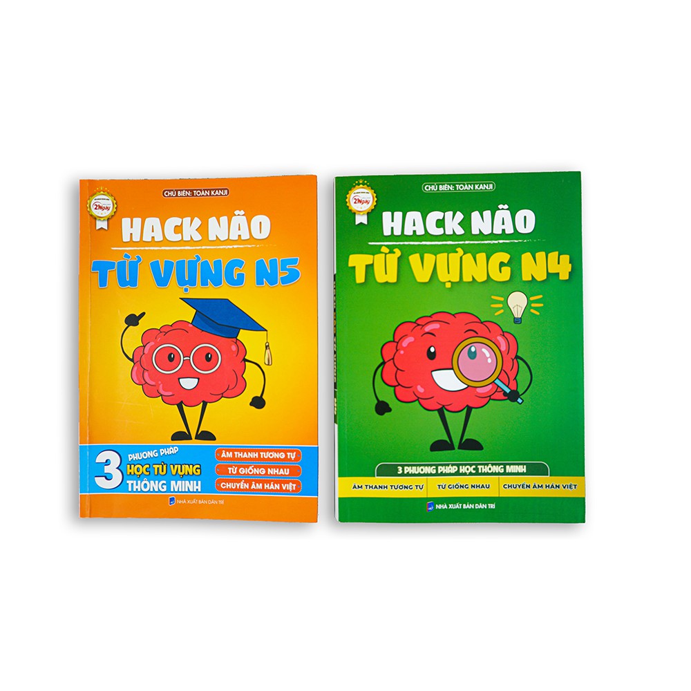 Sách Tiếng Nhật - Combo Hack Não Từ Vựng N5 + N4