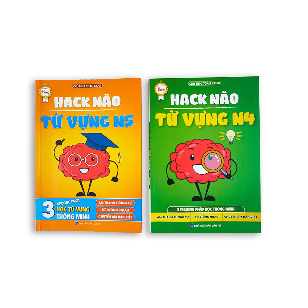 Sách Tiếng Nhật - Combo Hack Não Từ Vựng N5 + N4 (50 Bài Minna No Nihongo)