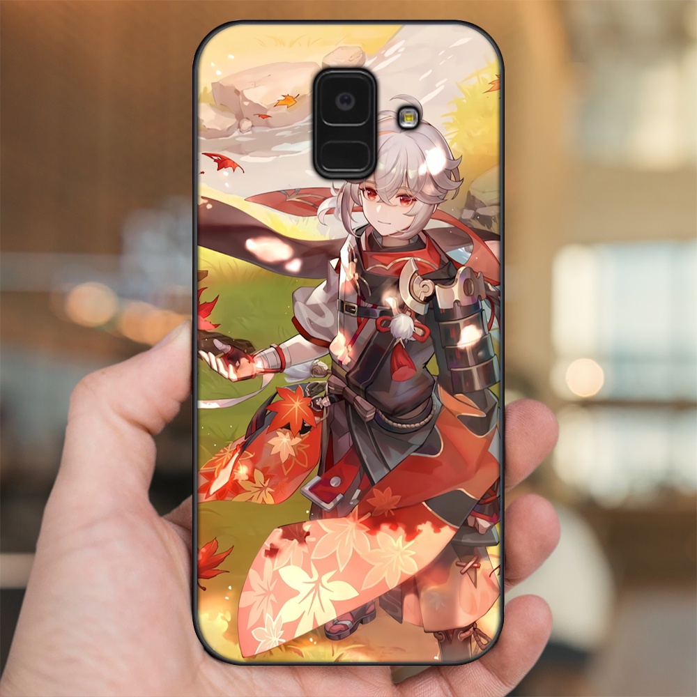 Ốp lưng Samsung A5 2018, A6 2018, A8 2018, J6 2018, A8 Plus viền đen in hình Kazuha Genshin Impact