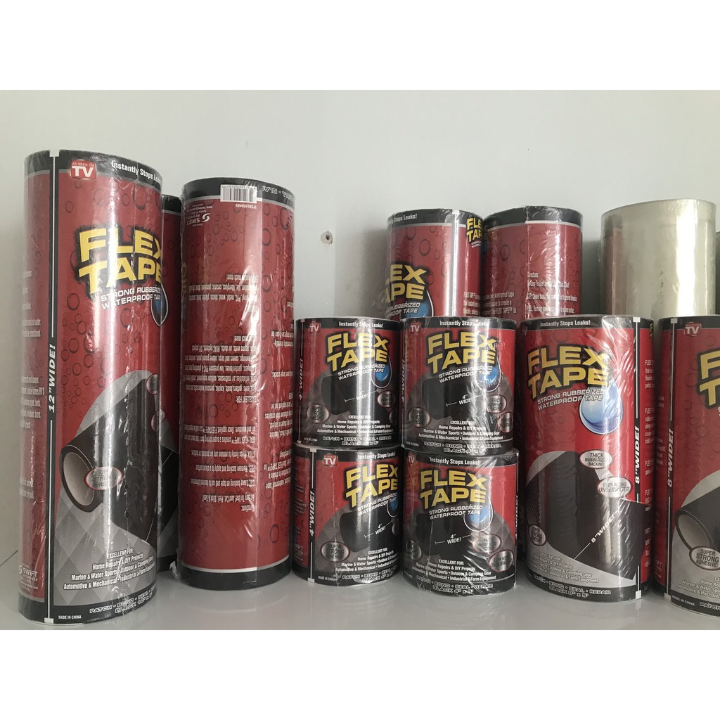 Dài 1.52m+ rộng 30cm - Băng keo FLEX TAPE dán vá màng bạt HDPE, dán mái tôn, vật liệu gia dụng, chống thấm nước