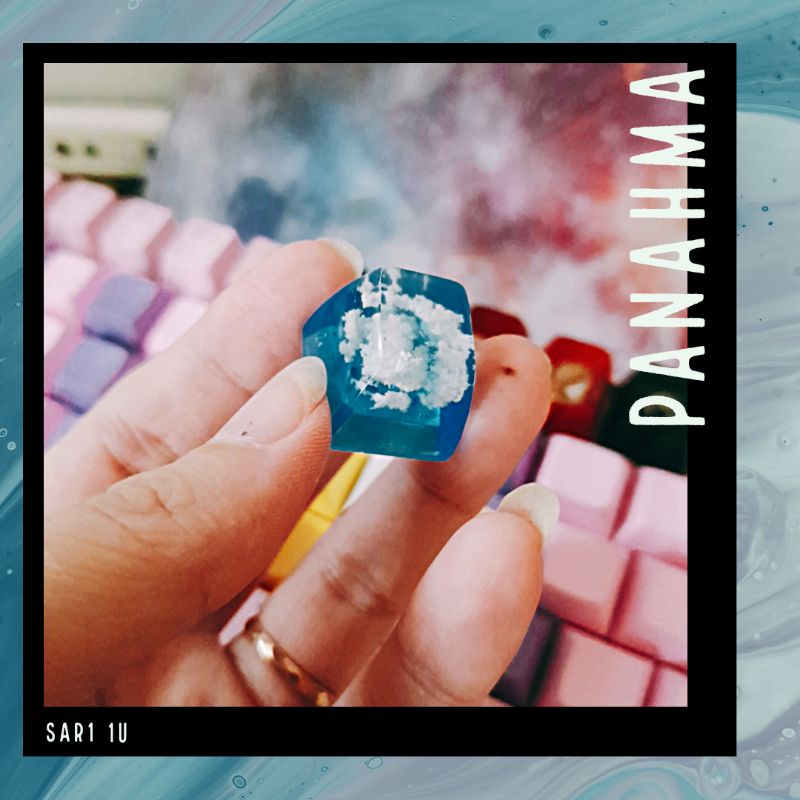 Nút bàn phím SA profile 1u Cloudy Sky Resin Keycap - Nút bàn phím cơ trong suốt hình mây