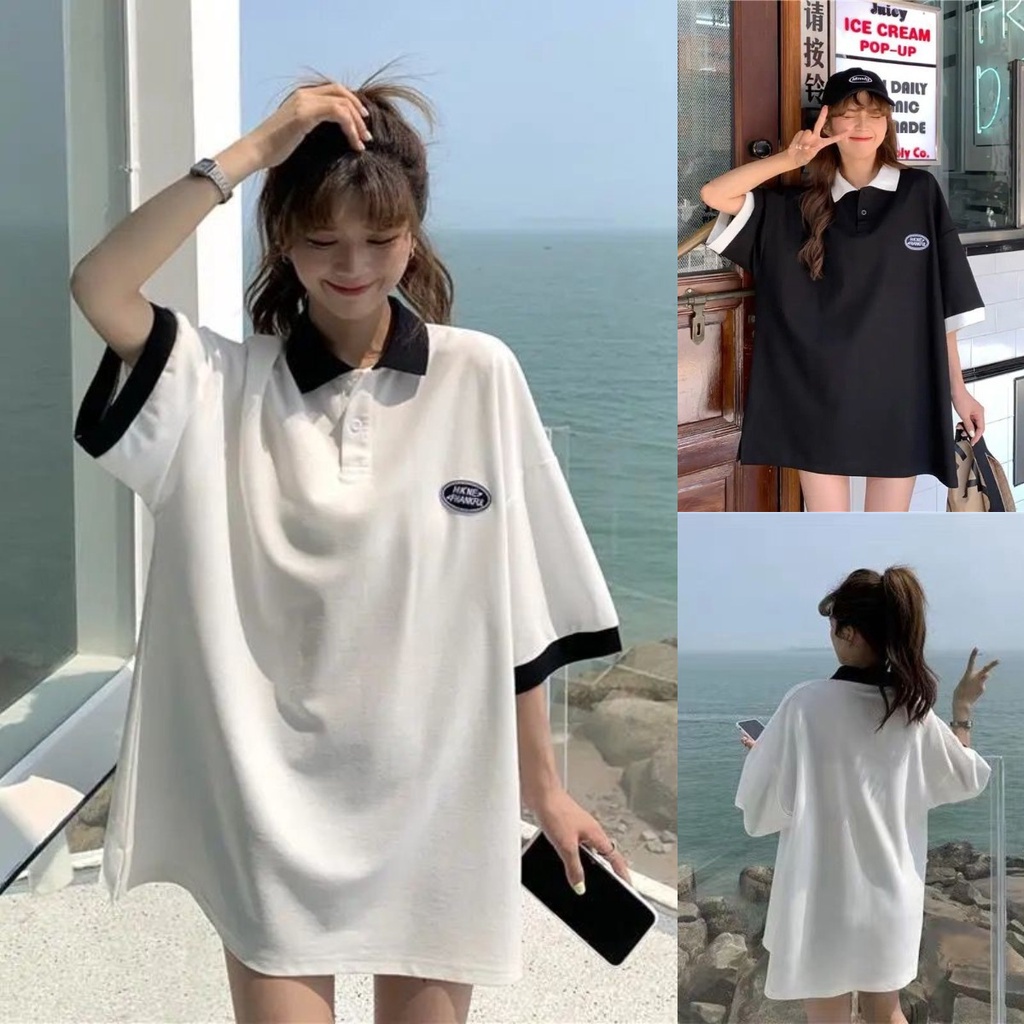 Áo polo Tay Ngắn Dáng Rộng Thiết Kế Mới Thời Trang Dành Cho Nữ