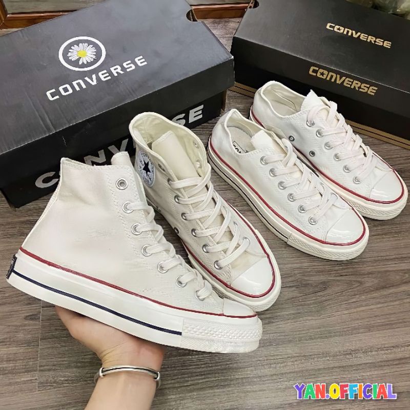 Giày Convers 1970s Trắng Cổ Cao [ Full Box ] Nam, Nữ - Snesker Convers Cao Cấp