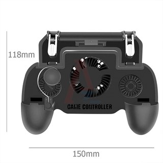 Tay cầm chơi game có quạt tản nhiệt kiêm sạc dự phòng - chơi game pubg, ros, fifa / liên quân mobile , free fire