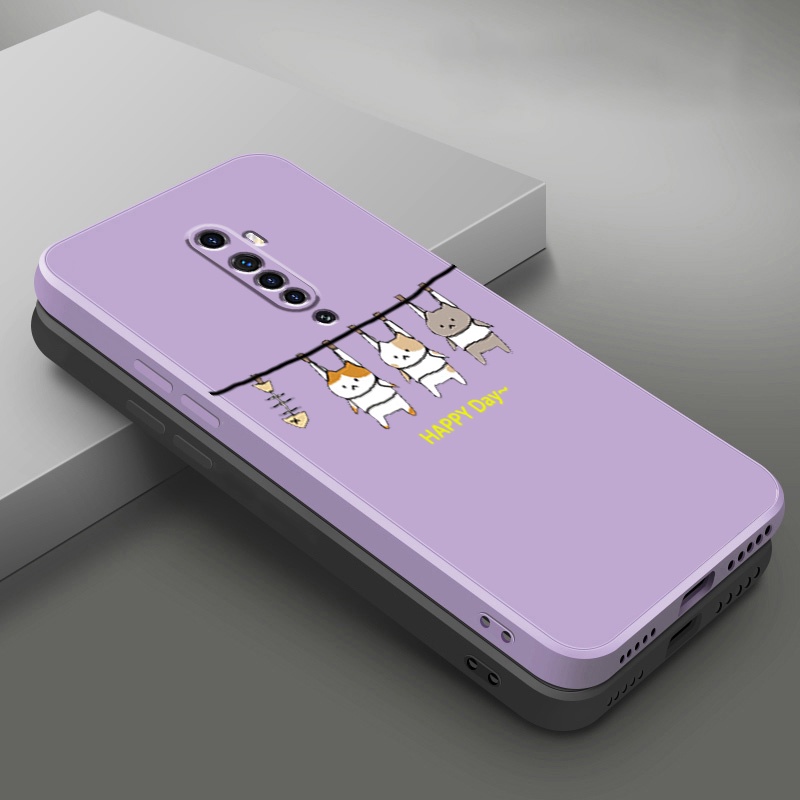 Ốp lưng OPPO reno 2F reno2 F reno 2 F reno 2 Ốp Điện Thoại Silicone Mềm In Hình Mèo LSMM01 Cho OPPO reno 2F reno2 F reno 2 F reno 2 viền vuông cute