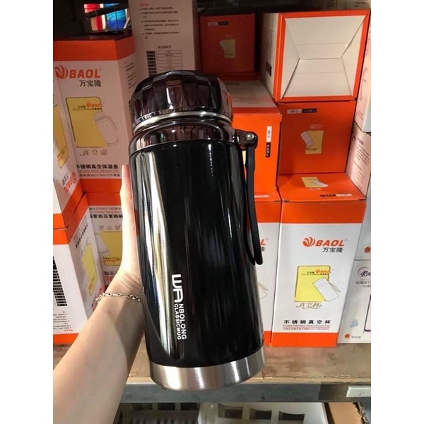 Bình giữ nhệt inox có lõi lọc trà dung tích 1500ml dùng trong ngày tiện lợi