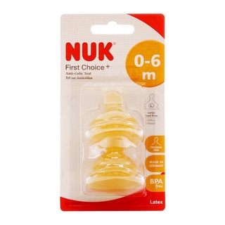 Bộ 2 núm ti NUK cao su