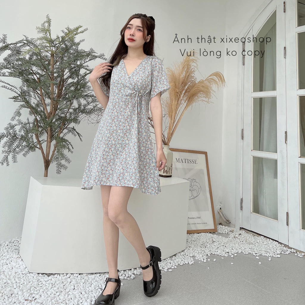 Váy hoa nhí, đầm nữ hoa nhí vintage đẹp phong cách ulzzang Hàn Quốc - V12 | BigBuy360 - bigbuy360.vn