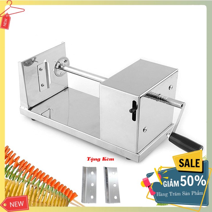 Máy cắt khoai tây lốc xoáy Tặng 2 Dao
