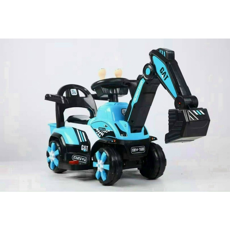 Xe cẩu điện có nhạc +đèn+mũ+tựa lưng