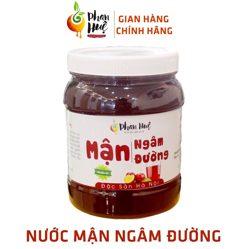 Nước cốt mận ngâm đường  chua ngọt Phan Huệ hộp 1kg đặc sản Hà Nội