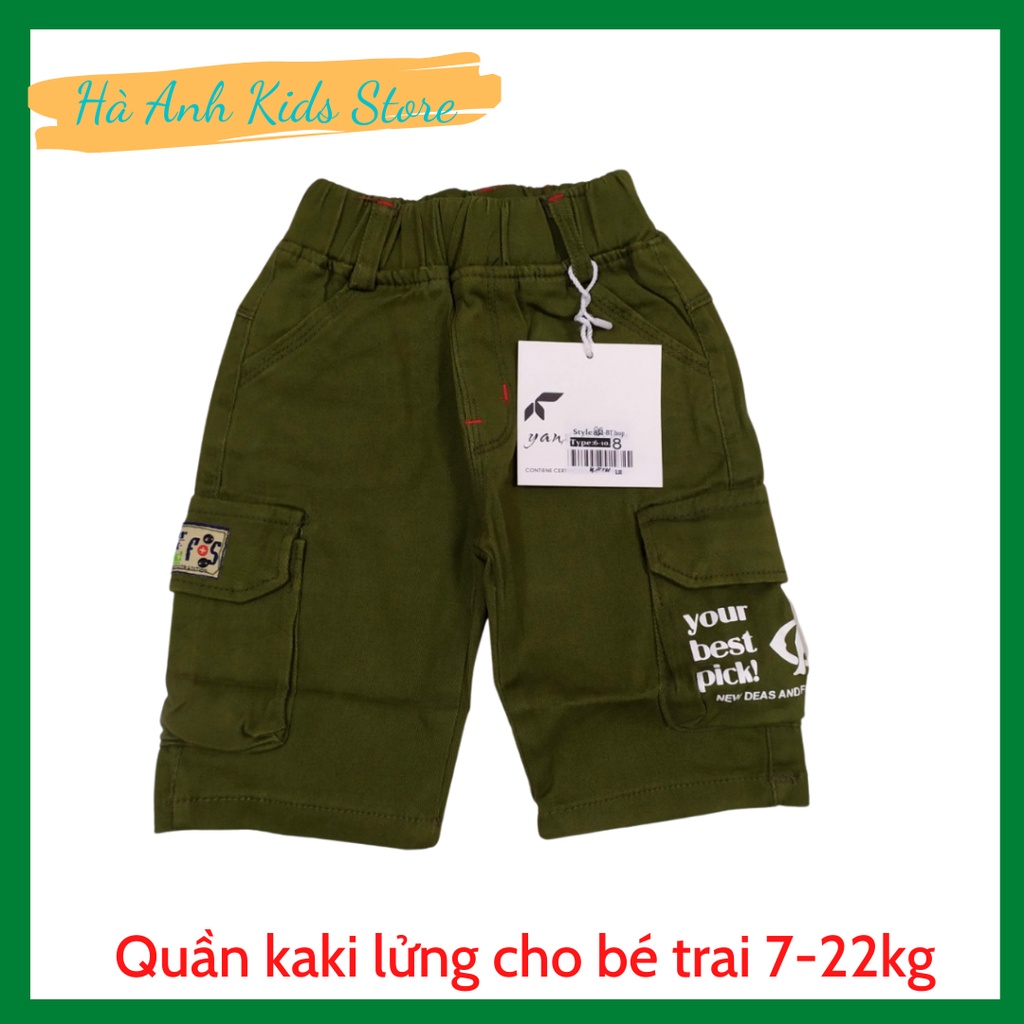 Quần sort kaki túi hop cho bé trai 6-18kg