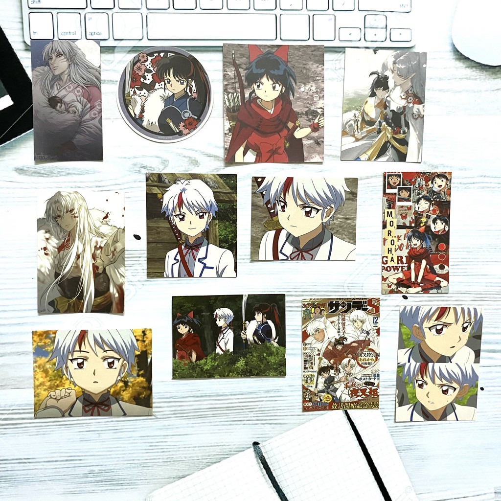 Bộ hình dán - sticker anime Công Chúa Bán Yêu Yashahime dán trang trí laptop, máy tính bỏ túi, vali, đt,...