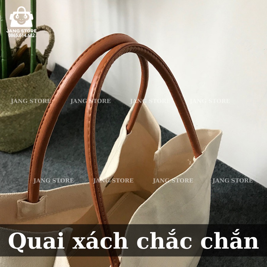 Túi Vải Canvas Cỡ Lớn Phong Cách Hàn Quốc