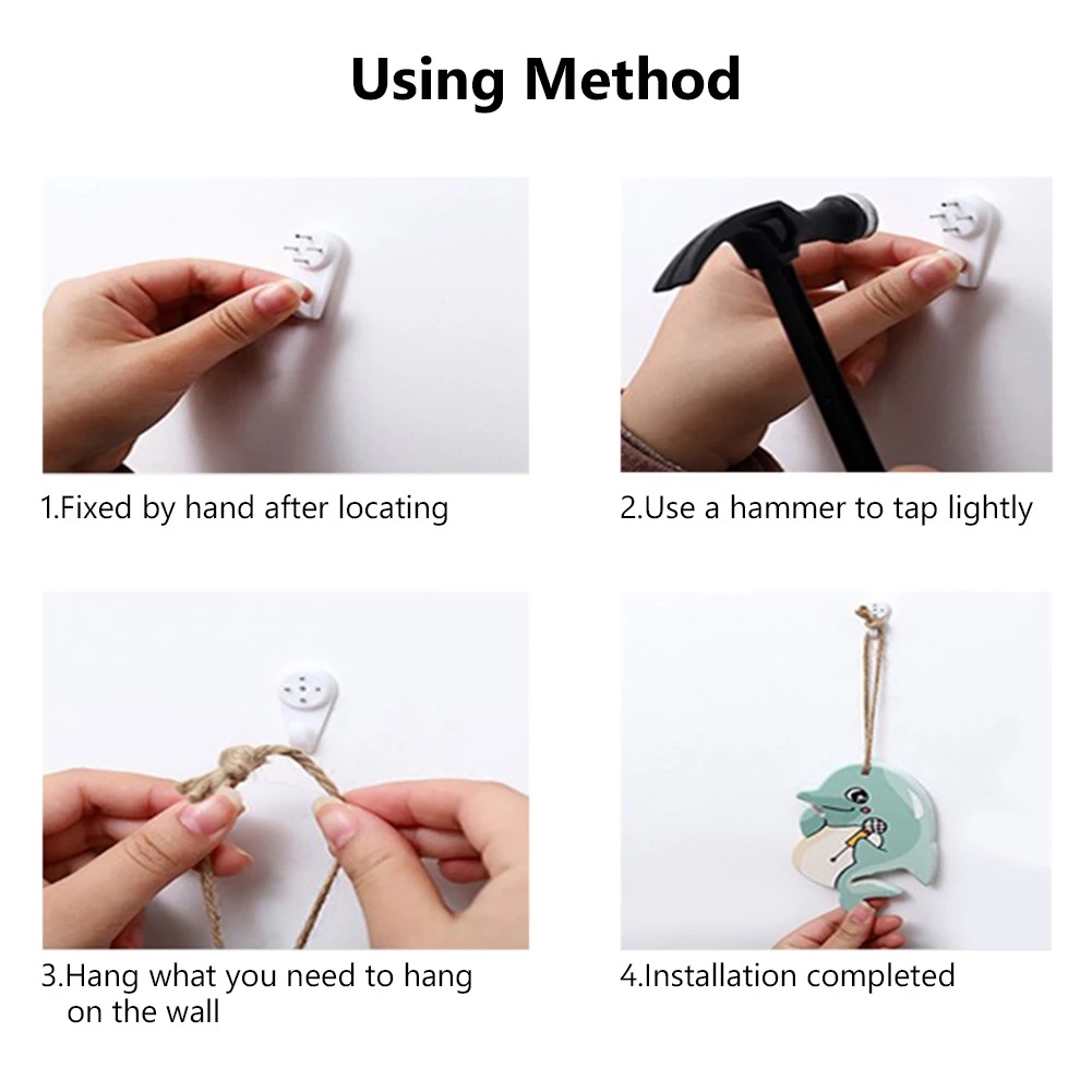 1 Móc Treo Đồ Gắn Tường Không Để Lại Dấu Vết
