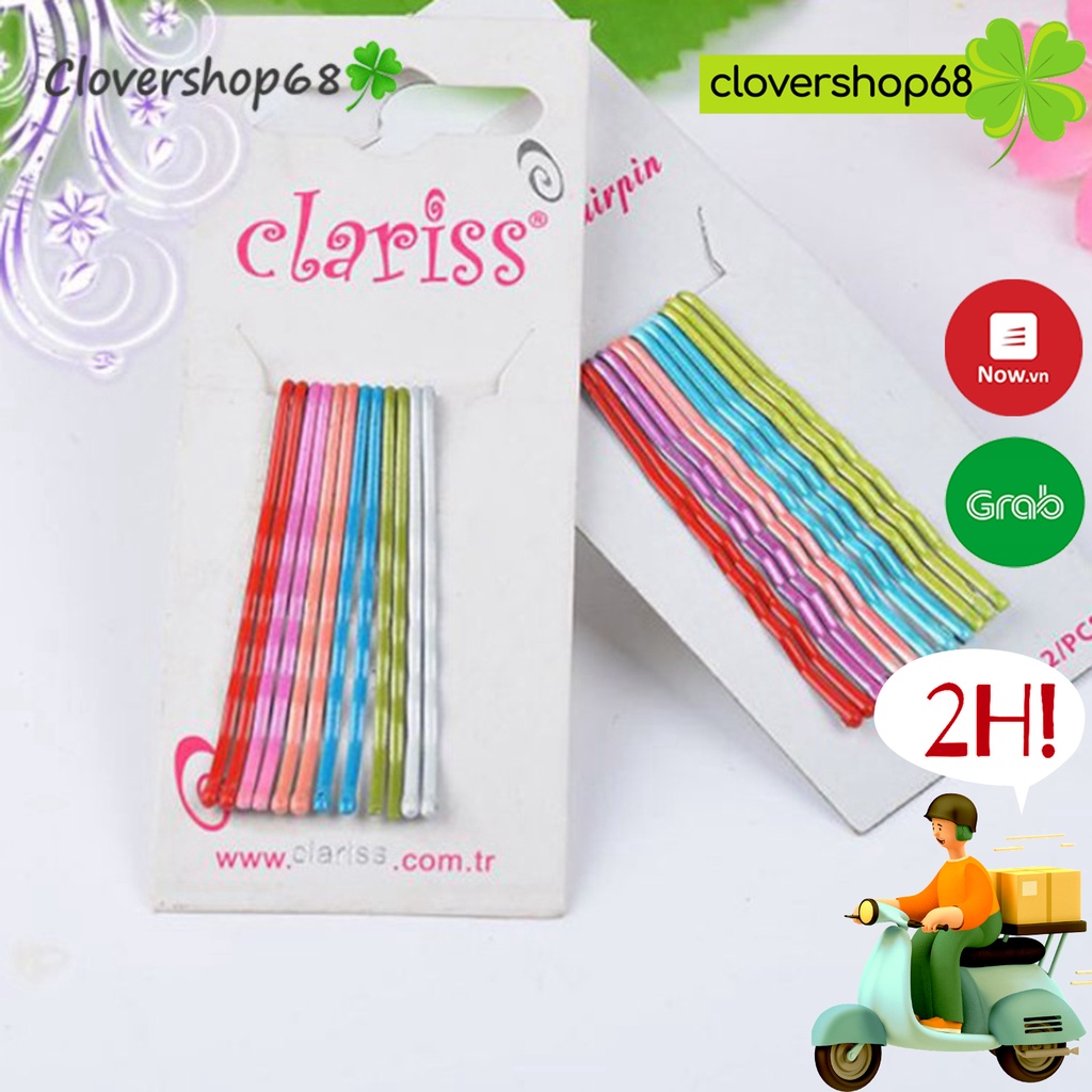 Set 12 ghim tóc nhiều mầu 🍀 Clovershop68 🍀